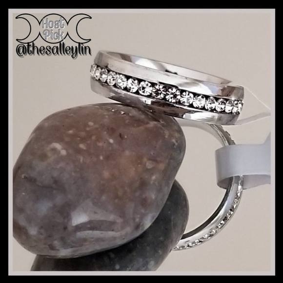 Moon Goddess Boutique Other - New! Men's Stunning Titanium White Sapphire Ring